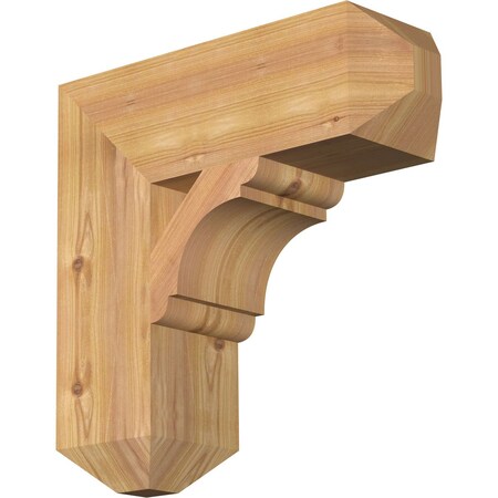 Ekena Millwork Olympic Craftsman Smooth Bracket, Western Red Cedar, 5 1/2"W x 18"D x 18"H BKT06X18X18OLY04SWR
